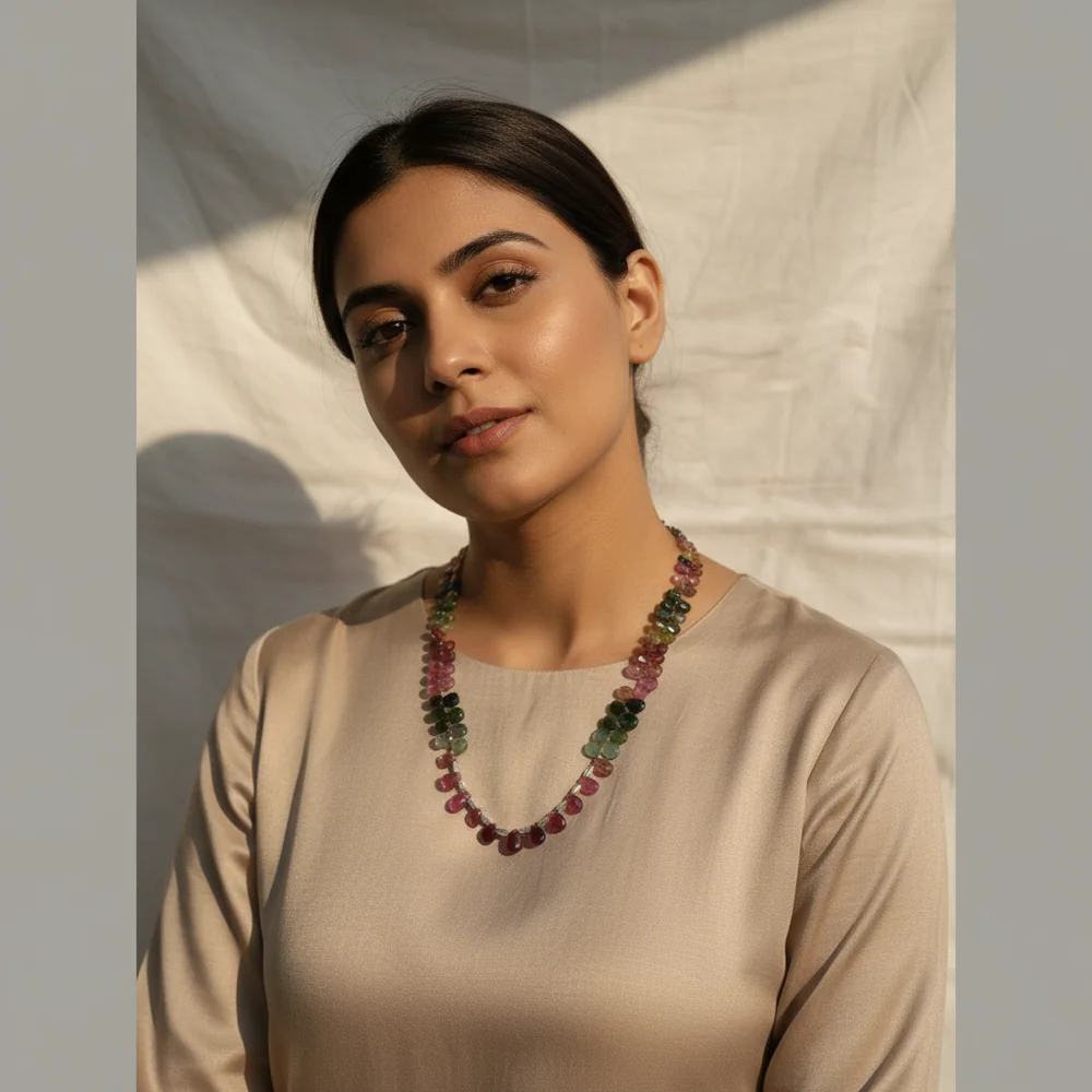 Tourmaline Dewdrop Necklace image 3